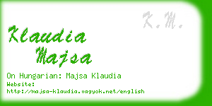 klaudia majsa business card